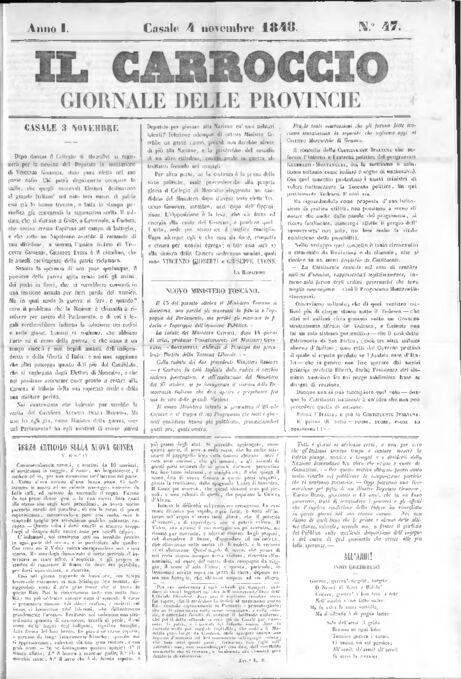 Il Carroccio - Edizione 47 del 04/11/1848
